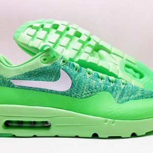 RARE!! Nike Air Max 1 Ultra Flyknit Shoes Voltage Green